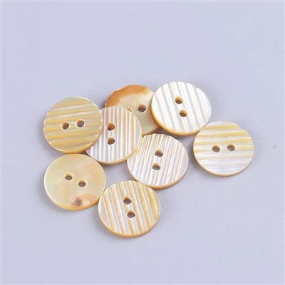 Indgraverede Mark Natural Shell-knapper