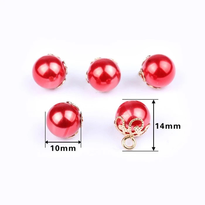 Decorative Beautiful Bridal Ball Pearl Shank Button For Clothing